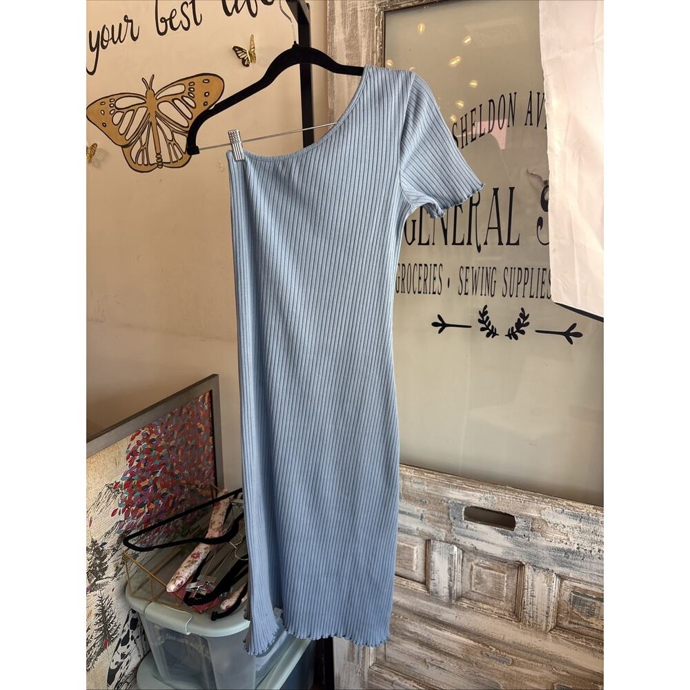 Rails One Shoulder Dress Ribbed Midi Dress Size M